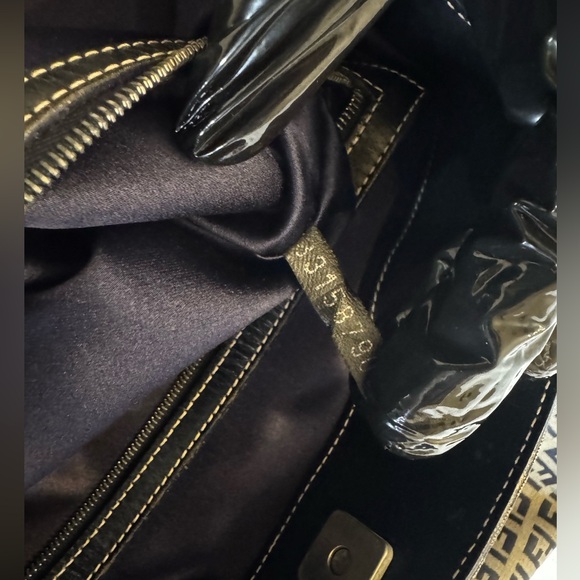 Fendi Zucchino Canvas Navy blue/gray color tote bag with dust bag… - Picture 13 of 16